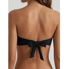 image:imageMakeMeChic Womens Strapless Bandeau Bikini Tops Tie Back Ruched Bathing Suit Summer TopsBlack