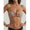 image:imageMakeMeChic Womens Strapless Bandeau Bikini Tops Tie Back Ruched Bathing Suit Summer TopsMulticolor