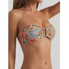 image:imageMakeMeChic Womens Strapless Bandeau Bikini Tops Tie Back Ruched Bathing Suit Summer TopsMulticolor