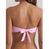image:imageMakeMeChic Womens Strapless Bandeau Bikini Tops Tie Back Ruched Bathing Suit Summer TopsPink