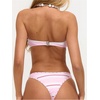 image:imageMakeMeChic Womens Strapless Bandeau Bikini Tops Tie Back Ruched Bathing Suit Summer TopsPink O