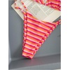 image:imageMakeMeChic Womens Striped Triangle Thong Micro Bikini Sets Halter Swimsuits Bathing SuitOrange Hot Pink