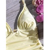 image:imageMakeMeChic Womens Summer Halter Tankini Swimsuit Beaded Backless Modest Two Piece Bathing SuitsYellow