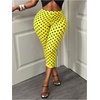 image:imageMakeMeChic Womens Summer Polka Dots Capri Pants Elastic High Waisted Knee Length Yoga LeggingsYellow