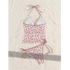 image:imageMakeMeChic Womens Tankini Swimsuits Y2K Cute Tankini Halter Triangle Tie Backless Beach Bathing SuitsMulticolor