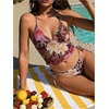 image:imageMakeMeChic Womens Tankini Swimsuits Y2K Cute Tankini Halter Triangle Tie Backless Beach Bathing SuitsMulticolor Floral