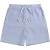 image:imageMakeMeChic Mens Striped Drawstring Shorts Wide Leg Summer Casual Shorts with PocketsBlue and White
