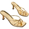 image:imageMakeMeChic Womens Open Toe Floral Kitten Heels Flower Summer Beach SandalsGold
