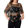 Black Floral Embroidery