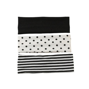 image:imageMakeMeChic Womens 3 Pack Zebra Polka Dots Headband Non Slip Headbands Sports Elastic Hairbands Pink White OneSizeBlack White