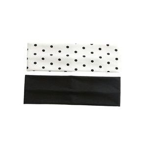image:imageMakeMeChic Womens 3 Pack Zebra Polka Dots Headband Non Slip Headbands Sports Elastic Hairbands Pink White OneSizeWhite Dots Black
