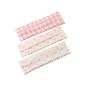 image:imageMakeMeChic Womens 3 Pack Zebra Polka Dots Headband Non Slip Headbands Sports Elastic Hairbands Pink White OneSizeWhite Pink