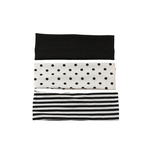 image:imageMakeMeChic Womens 3 Pack Zebra Polka Dots Headband Non Slip Headbands Sports Elastic Hairbands Pink White OneSizeWhtie and Black