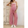 image:imageMakeMeChic Womens Maternity Overalls Summer Gingham Sleeveless Wide Leg Y2K Pregnancy JumpsuitsRed