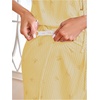 image:imageMakeMeChic Womens Maternity Summer 2 Piece Outfits Pregnancy Boho Vacation Striped Bow Top and Pants SetLight Yellow