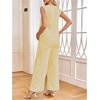 image:imageMakeMeChic Womens Maternity Summer 2 Piece Outfits Pregnancy Boho Vacation Striped Bow Top and Pants SetLight Yellow