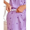 image:imageMakeMeChic Womens Maternity Summer 2 Piece Outfits Pregnancy Boho Vacation Striped Bow Top and Pants SetPurple