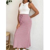 image:imageMakeMeChic Womens Maternity Summer Two Piece Set Sleeveless Tank Tops and Midi Skirt Rib Knit Casual OutfitPink
