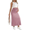 image:imageMakeMeChic Womens Maternity Summer Two Piece Set Sleeveless Tank Tops and Midi Skirt Rib Knit Casual OutfitPink