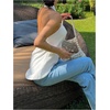 image:imageMakeMeChic Womens Halter Tops White Going Out Backless Cute Summer Criss Cross Classy Night Out TopsWhite B