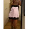 image:imageMakeMeChic Womens Lace Tops Summer Satin Spaghetti Strap Elegant Tank TopsPink