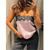 image:imageMakeMeChic Womens Lace Tops Summer Satin Spaghetti Strap Elegant Tank TopsPink