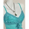 image:imageMakeMeChic Womens Mesh Sequin V Neck Camisole Lace Sparkly Fitted Y2k Party TopsGreen
