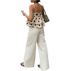 image:imageMakeMeChic Womens Polka Dots Camisole Top Ruffle Layered Y2k Sleeveless Summer Crop Tank TopsApricot
