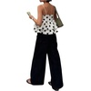 image:imageMakeMeChic Womens Polka Dots Camisole Top Ruffle Layered Y2k Sleeveless Summer Crop Tank TopsMulticolor