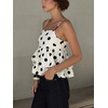 image:imageMakeMeChic Womens Polka Dots Camisole Top Ruffle Layered Y2k Sleeveless Summer Crop Tank TopsMulticolor