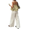 image:imageMakeMeChic Womens Polka Dots Camisole Top Ruffle Layered Y2k Sleeveless Summer Crop Tank TopsYellow
