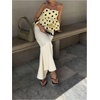 image:imageMakeMeChic Womens Polka Dots Camisole Top Ruffle Layered Y2k Sleeveless Summer Crop Tank TopsYellow