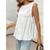 image:imageMakeMeChic Womens Tie Side Tank Top Sleeveless Peplum Summer Going Out TopsWhite