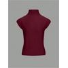 image:imageMakeMeChic Womens Turtleneck Sweater Vest Mock Neck Cap Sleeve Summer Knit Tops Pullover SweatersBurgundy