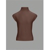 image:imageMakeMeChic Womens Turtleneck Sweater Vest Mock Neck Cap Sleeve Summer Knit Tops Pullover SweatersCoffee Brown
