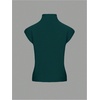 image:imageMakeMeChic Womens Turtleneck Sweater Vest Mock Neck Cap Sleeve Summer Knit Tops Pullover SweatersGreen