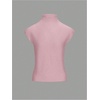 image:imageMakeMeChic Womens Turtleneck Sweater Vest Mock Neck Cap Sleeve Summer Knit Tops Pullover SweatersPink
