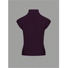 image:imageMakeMeChic Womens Turtleneck Sweater Vest Mock Neck Cap Sleeve Summer Knit Tops Pullover SweatersPurple