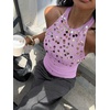 image:imageMakeMeChic Womens Y2K Sequin Halter Tank Top Going Out Sparkly Knit Cami Shirts Summer Sexy Sleeveless TopsMauve Purple