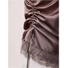 image:imageMakeMeChic Womens Y2K Summer Satin Floral Lace Cami Top Spaghetti Strap Sleeveless Tank TopsMocha Brown