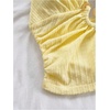 image:imageMakeMeChic Womens Y2k Deep V Neck Halter Crop Top Metal Decor Tie Backless Summer TopsLight Yellow
