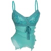 image:imageMakeMeChic Womens Mesh Sequin V Neck Camisole Lace Sparkly Fitted Y2k Party TopsGreen