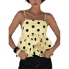 image:imageMakeMeChic Womens Polka Dots Camisole Top Ruffle Layered Y2k Sleeveless Summer Crop Tank TopsYellow