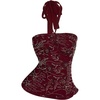 image:imageMakeMeChic Womens Sequin Sparkly Halter Tops Tie Back Sleeveless Summer Y2k Party TopsBurgundy