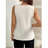 image:imageMAKEMECHIC Womens Maternity Sweater Tops Floral Sleeveless Crew Neck Summer Pregnancy Knit TopsWhite
