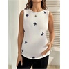 image:imageMAKEMECHIC Womens Maternity Sweater Tops Floral Sleeveless Crew Neck Summer Pregnancy Knit TopsWhite