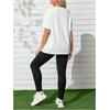 image:imageMakeMeChic Womens Maternity 2 Piece Outfits Sport Letter Graphic Tee and Adjustable Elastic Waist Legging
