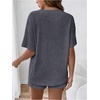 image:imageMakeMeChic Womens Maternity 2 Piece Sets Summer Rib Knit Top and Short  Mama ClothesLoungeShort Sleeve Tee ShirtPregnancy PajamasBump Friendly OutfitsGrey a