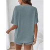 image:imageMakeMeChic Womens Maternity 2 Piece Sets Summer Rib Knit Top and Short  Mama ClothesLoungeShort Sleeve Tee ShirtPregnancy PajamasBump Friendly OutfitsBlue a