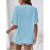 image:imageMakeMeChic Womens Maternity 2 Piece Sets Summer Rib Knit Top and Short  Mama ClothesLoungeShort Sleeve Tee ShirtPregnancy PajamasBump Friendly OutfitsMint Blue